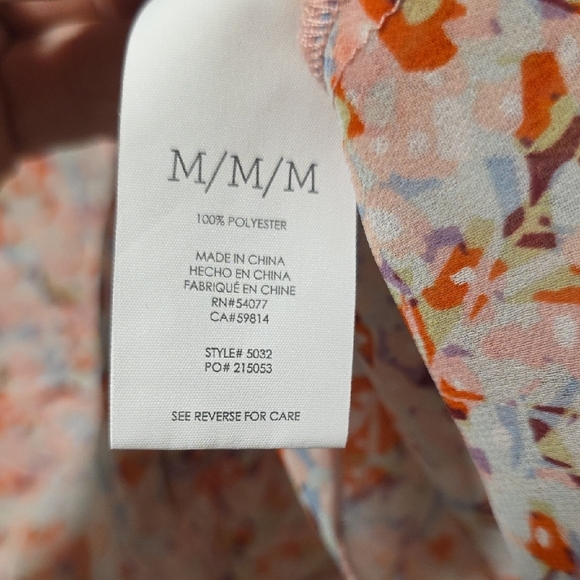 CAbi "Bella" Floral Print Sleeveless Chiffon Blouse - Picture 13 of 16